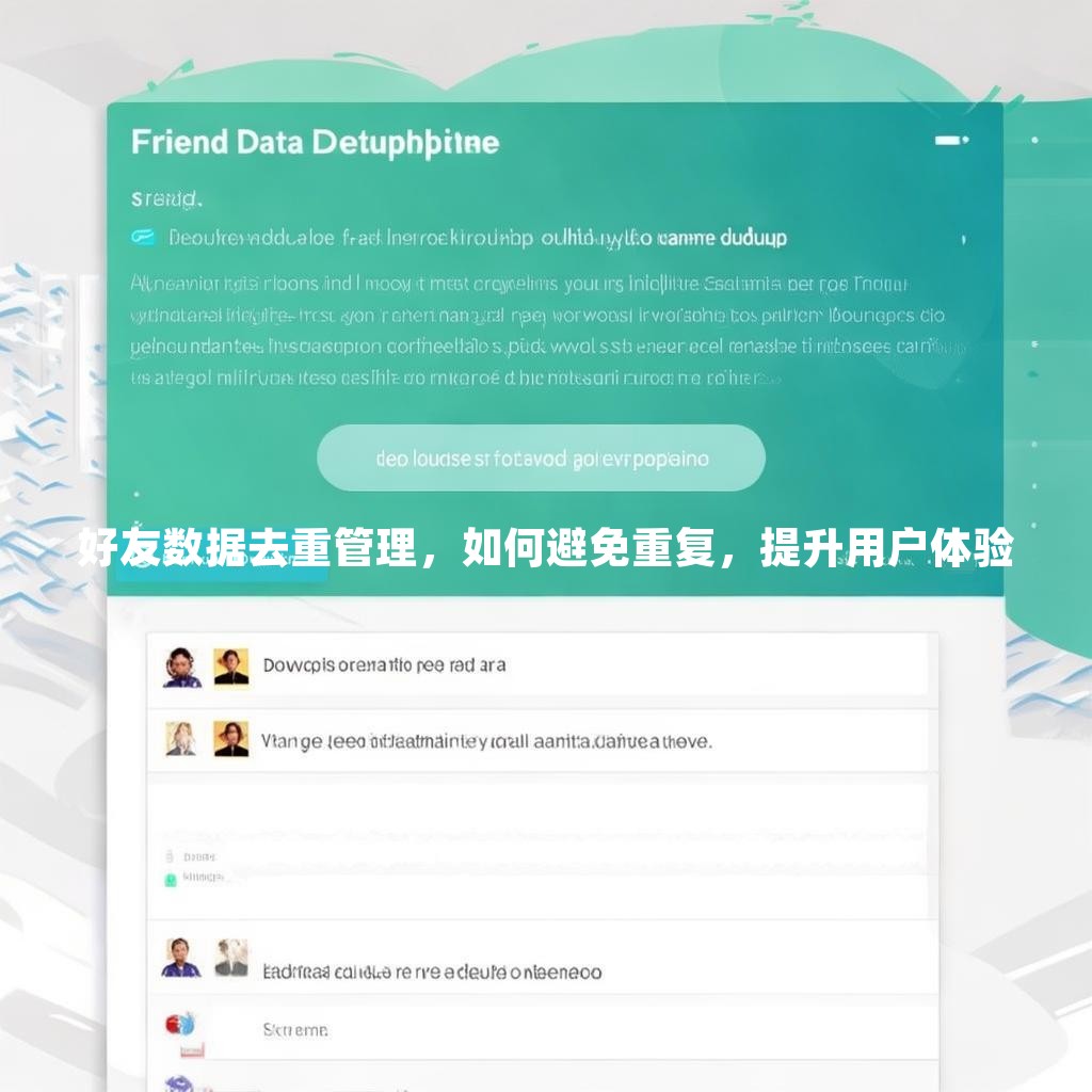好友数据去重管理，如何避免重复，提升用户体验